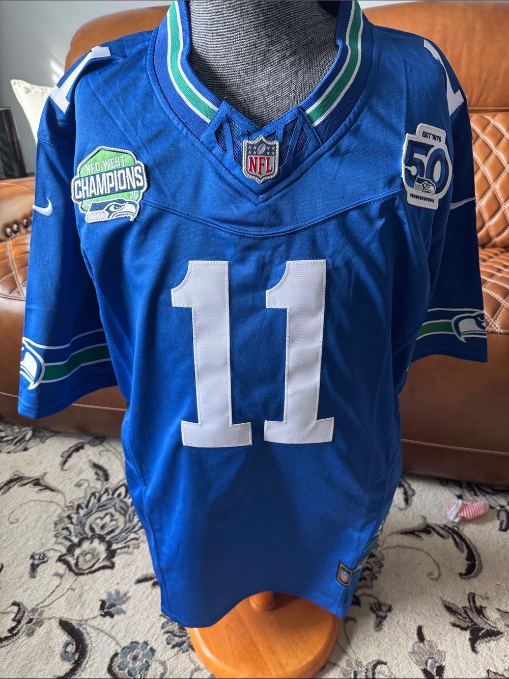 NFL Blue Nike Engineered Jersey Tag